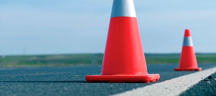 Traffic cones iStock-183257841 720x320px